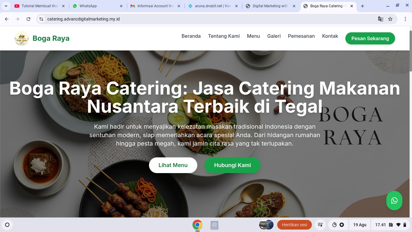 Catering Business Website Design